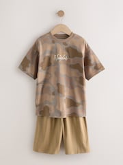 Blue/Green Camo Short Pyjamas 3 Pack (3-16yrs) - Image 11 of 13