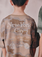 Blue/Green Camo Short Pyjamas 3 Pack (3-16yrs) - Image 4 of 13