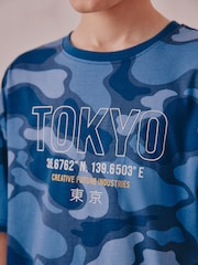 Blue/Green Camo Short Pyjamas 3 Pack (3-16yrs) - Image 5 of 13