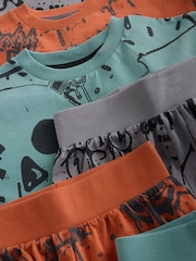 Green/Orange Graffiti Skull Long Sleeve Pyjamas 3 Pack (3-16yrs) - Image 10 of 10
