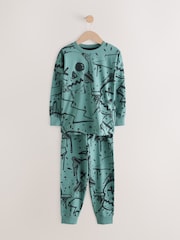 Green/Orange Graffiti Skull Long Sleeve Pyjamas 3 Pack (3-16yrs) - Image 5 of 10
