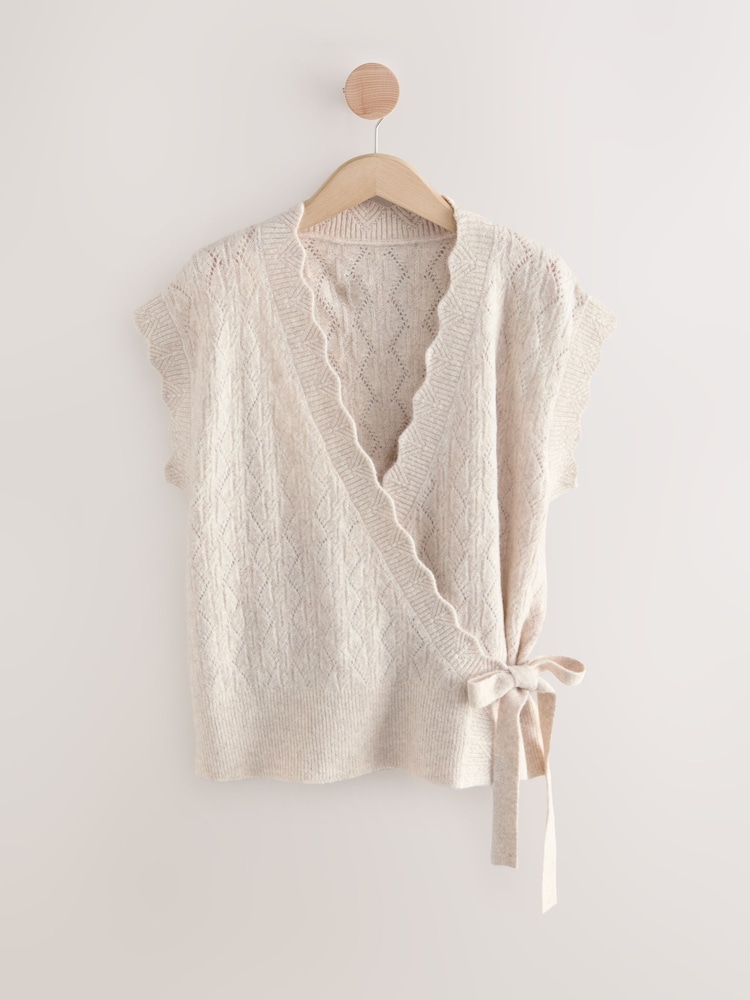 Ecru - Knitted Wrap Tank - Imagem 1 de 3