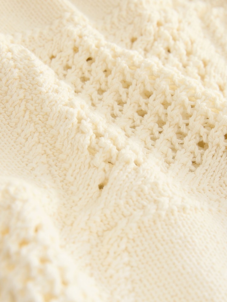 White Argyle Open Knit Tank Cover-Up - Image 2 of 3