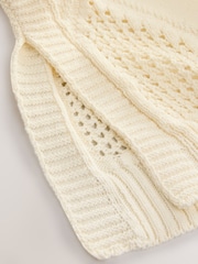 White Argyle Open Knit Tank Cover-Up - Image 3 of 3