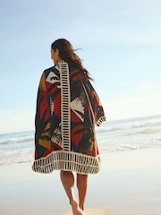 Aztec Palm Print Longline Kimono Cover-Up - Image 5 of 9