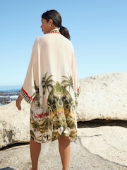 Palm Placement Longline Kimono Cover-Up - Image 3 of 8