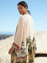 Palm Placement Longline Kimono Cover-Up - Image 4 of 8