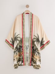 Palm Placement Longline Kimono Cover-Up - Image 6 of 8