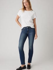 Levi's® Mid Blue Denim 314™ Shaping Straight Jeans - Image 6 of 13