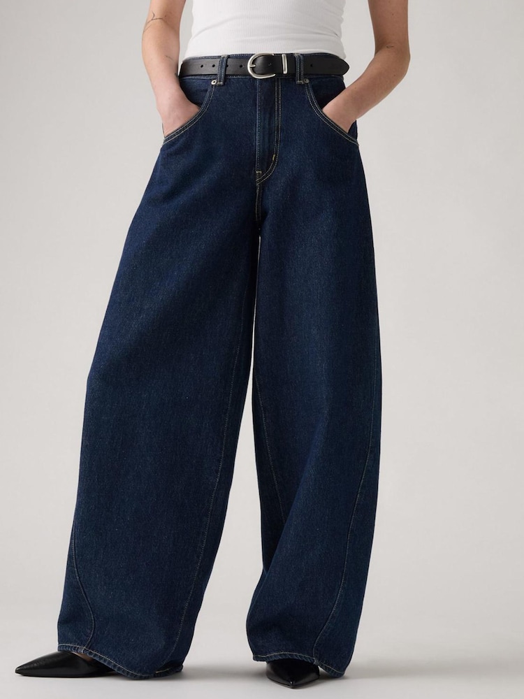 Levi's® Blue Super Baggy Barrel Jeans - Image 1 of 7 Levi's® Blue Super Baggy Barrel Jeans - Image 1 of 7