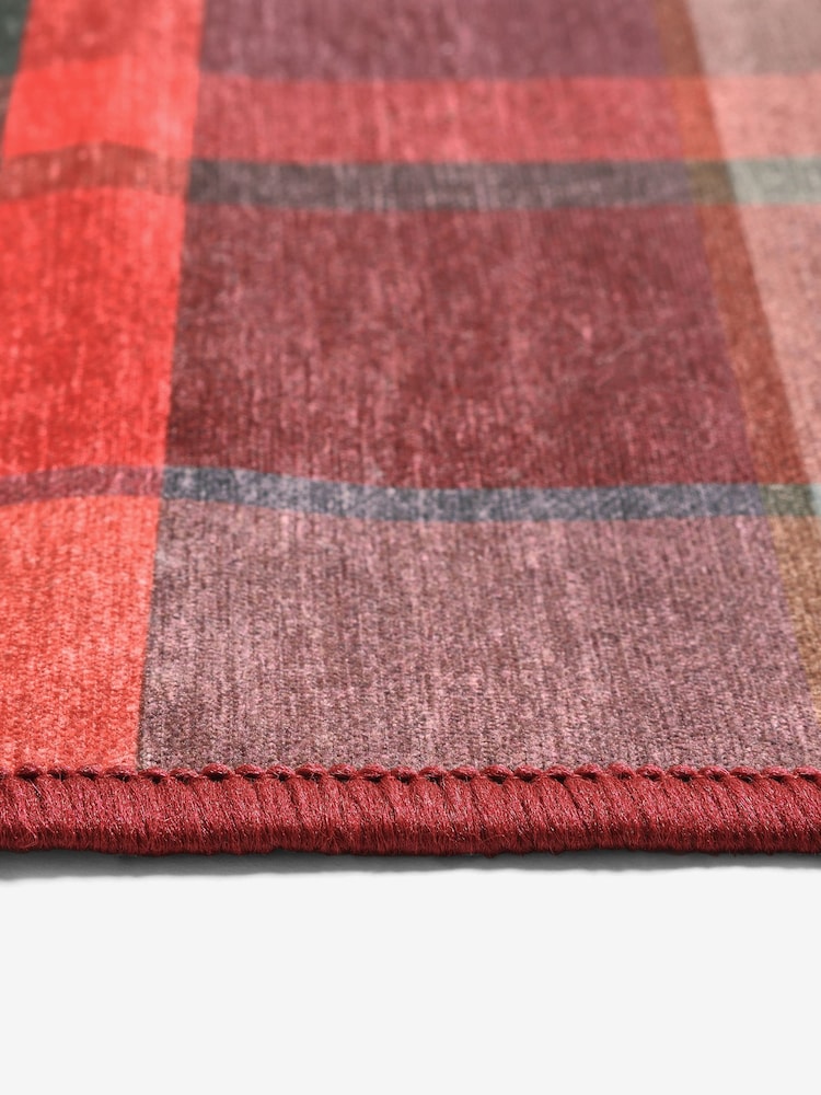 Set of 2 Red Washable Traditional Check Doormats - Image 5 of 5 Set of 2 Red Washable Traditional Check Doormats - Image 5 of 5