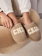 Camelo Chicago - Pantuflas Mule com Cord Slogan - Imagem 2 de 8
