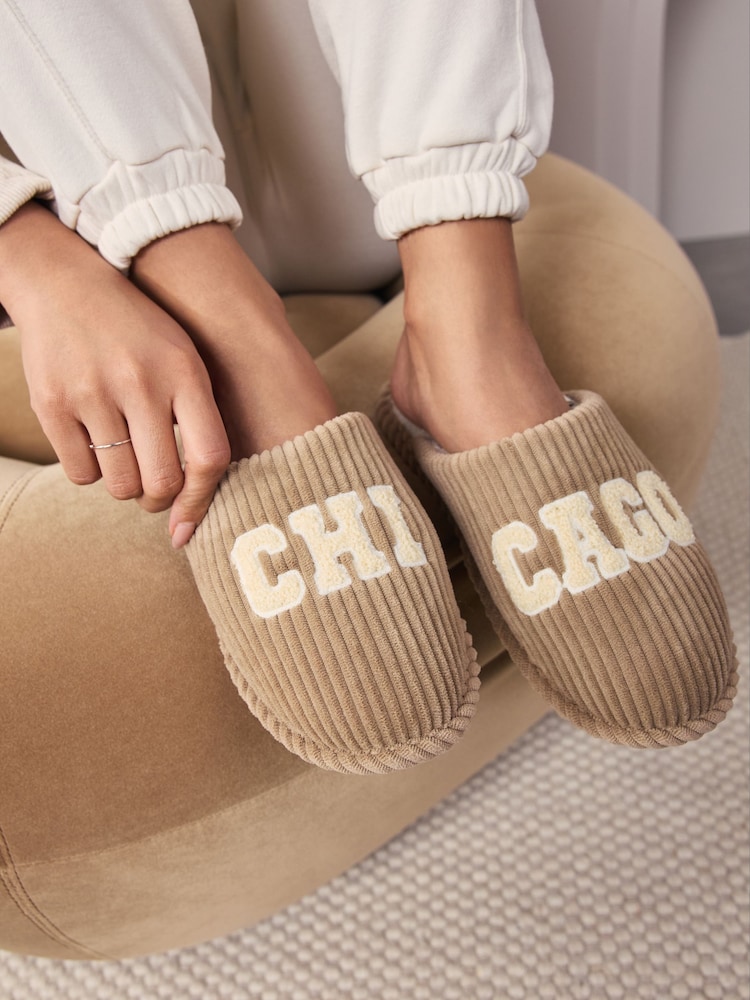 Camelo Chicago - Pantuflas Mule com Cord Slogan - Imagem 2 de 8