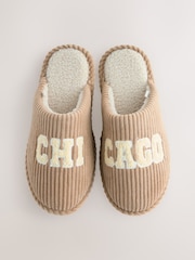 Camelo Chicago - Pantuflas Mule com Cord Slogan - Imagem 3 de 8