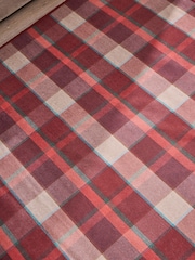 Red Washable Traditional Check Rug - Image 3 of 5