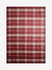 Red Washable Traditional Check Rug - Image 5 of 5