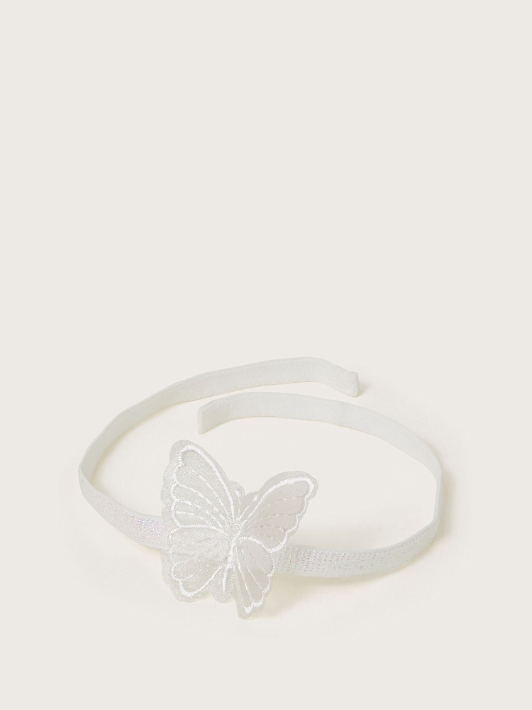 Monsoon Natural Baby Sparkle Butterfly Booties and Headband Set - Image 3 of 3