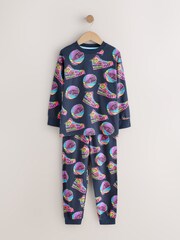 Navy Long Sleeve Pyjamas 2 Pack (3-16yrs) - Image 6 of 9