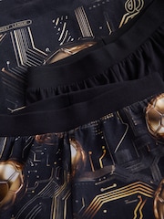 Black/Gold Football Long Sleeve Pyjamas 2 Pack (3-16yrs) - Image 9 of 9