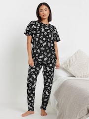 PixieGirl Petite Black 100% Cotton Cowboy Tapered Pyjamas Set - Image 3 of 4