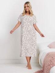 Yours Curve Black Stay Pawsitive Midaxi Nightie 2 Pack - Image 3 of 8