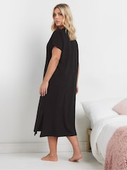 Yours Curve Black Stay Pawsitive Midaxi Nightie 2 Pack - Image 4 of 8