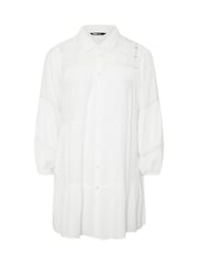 Yours Curve White Crochet Insert Boho Shirt - Image 5 of 5