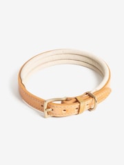 Lords and Labradors Tan Cream Italian Leather Collar Dog Collar - Image 4 of 6