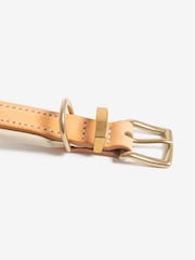 Lords and Labradors Tan Cream Italian Leather Collar Dog Collar - Image 5 of 6