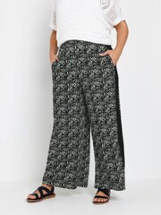 Yours Curve Abstract Side Stripe Trousers - Imagen 1 de 4