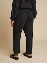 Yours Curve Black Linen Formal Trousers - Image 3 of 5
