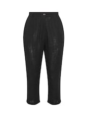 Yours Curve Black Linen Formal Trousers - Image 5 of 5
