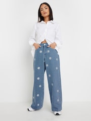 PixieGirl Petite Blue Daisy Jeans - Image 1 of 5