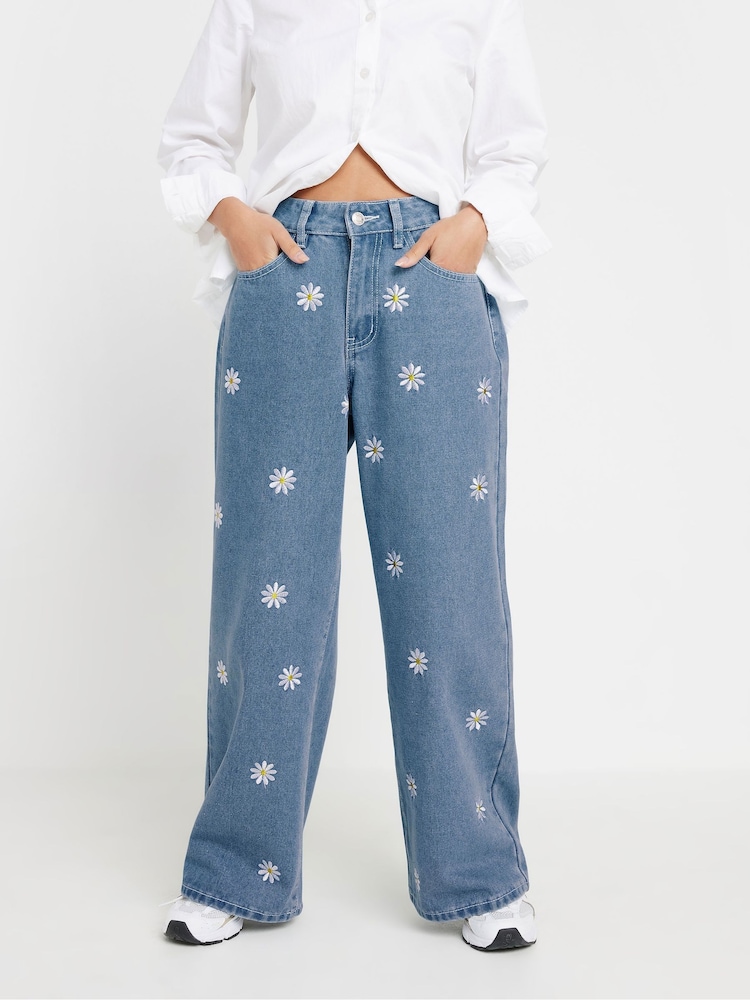 PixieGirl Petite Blue Daisy Jeans - Image 2 of 5
