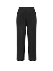 Yours Curve Black Darted Waist Linen Trousers - Image 4 of 4