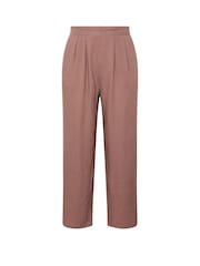 Yours Curve Pink Darted Waist Linen Trousers - Image 5 of 5