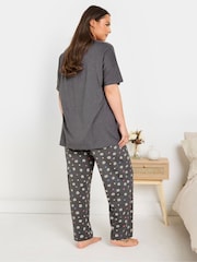 Yours Curve Dreams Bloom Wide Leg Pyjama Set - صورة 3 من 5