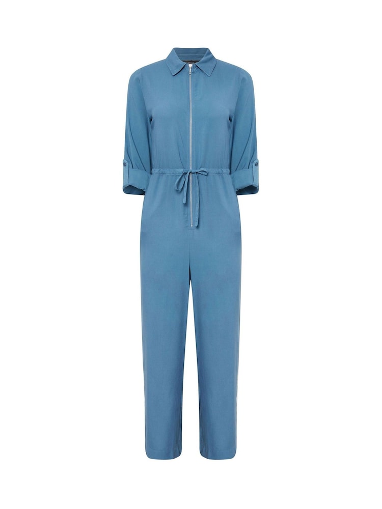 PixieGirl Petite Blue Acid Wash Jumpsuit - Image 5 of 5