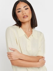 Ажурный трикотажный топ поло PixieGirl Petite - Изображение 4 из 6