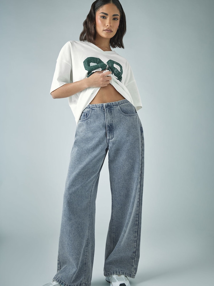 PixieGirl Petite Blue Thin Waist Band 100% Cotton Jeans - Image 1 of 5