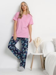 Long Tall Sally Butterfly Wide Leg 100% Cotton Pyjamas Set - صورة 1 من 5