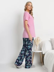 Long Tall Sally Butterfly Wide Leg 100% Cotton Pyjamas Set - صورة 2 من 5