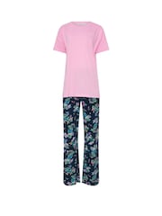 Long Tall Sally Butterfly Wide Leg 100% Cotton Pyjamas Set - صورة 5 من 5