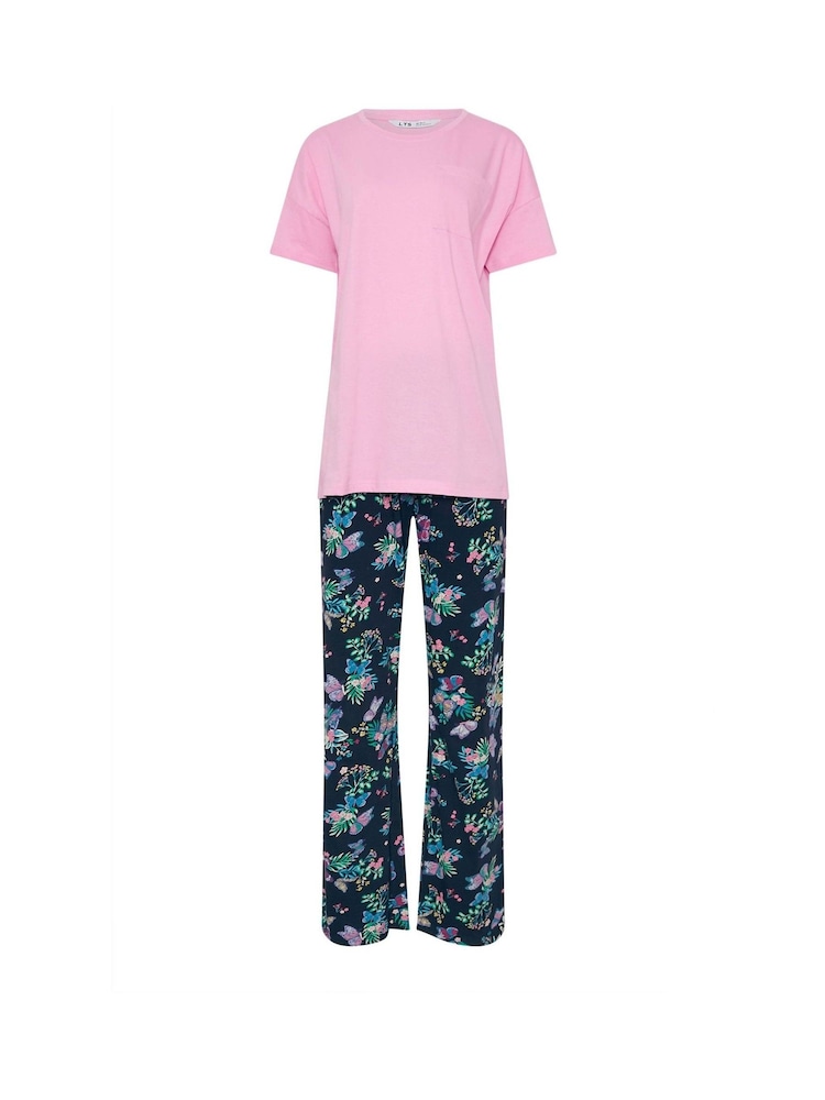 Long Tall Sally Butterfly Wide Leg 100% Cotton Pyjamas Set - صورة 5 من 5