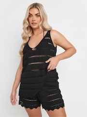 Yours Curve Black Beachwear Co-ord Vest - Image 2 of 4