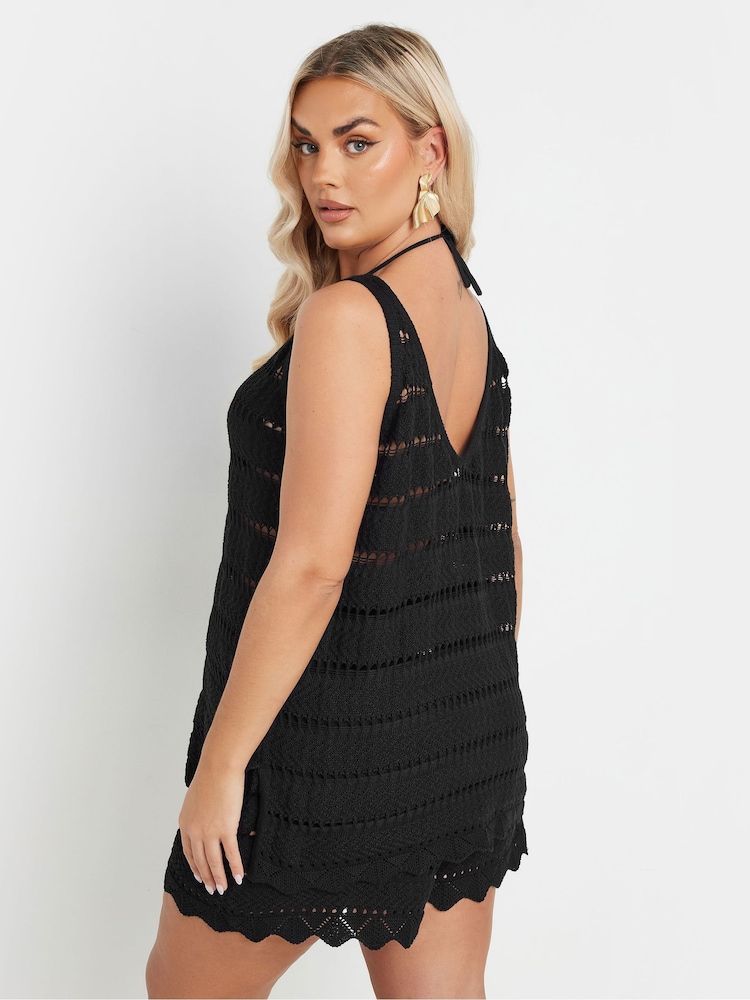 Yours Curve Black Beachwear Co-ord Vest - Image 4 of 4