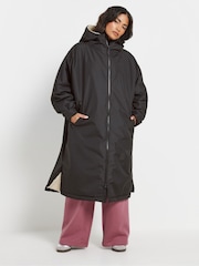 PixieGirl Petite Black Fleece Lined Changing Robe - Image 3 of 6