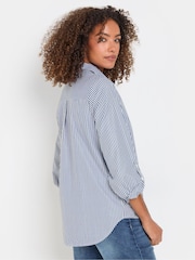 M&Co Blue 100% Cotton Stripe Shirt - Image 2 of 5