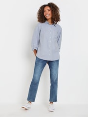 M&Co Blue 100% Cotton Stripe Shirt - Image 3 of 5