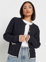 PixieGirl Petite Blue Tipping Button Through Cardigan - Image 1 of 4